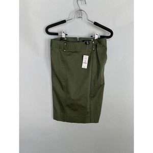 white house black market Green Sateen Pencil skirt Size 00 NWT